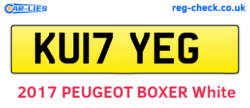 KU17YEG are the vehicle registration plates.