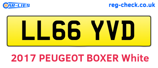 LL66YVD are the vehicle registration plates.
