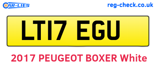 LT17EGU are the vehicle registration plates.