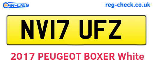 NV17UFZ are the vehicle registration plates.