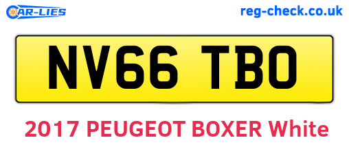 NV66TBO are the vehicle registration plates.