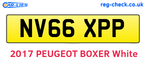 NV66XPP are the vehicle registration plates.