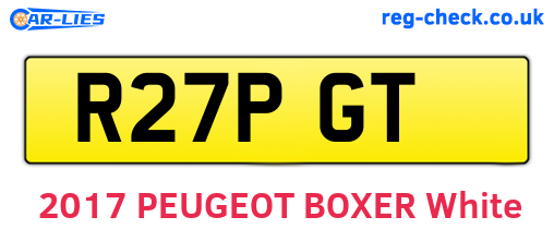 R27PGT are the vehicle registration plates.