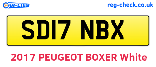 SD17NBX are the vehicle registration plates.