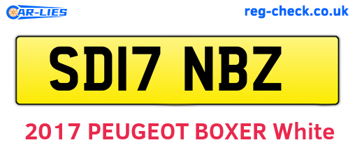 SD17NBZ are the vehicle registration plates.