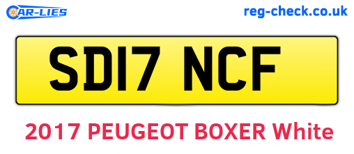 SD17NCF are the vehicle registration plates.