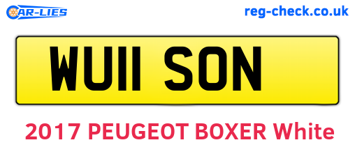 WU11SON are the vehicle registration plates.