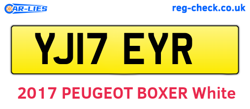 YJ17EYR are the vehicle registration plates.