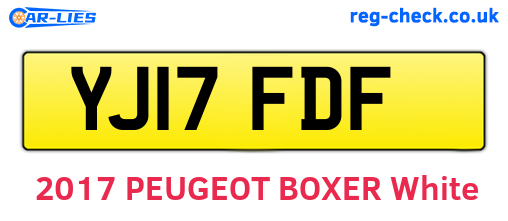 YJ17FDF are the vehicle registration plates.