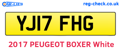 YJ17FHG are the vehicle registration plates.