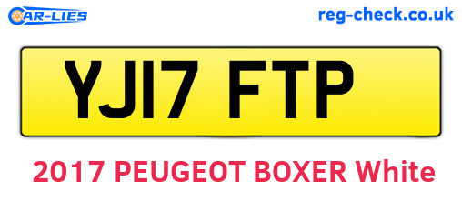 YJ17FTP are the vehicle registration plates.