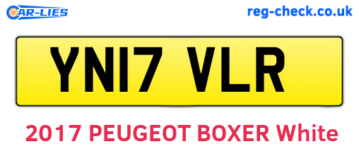 YN17VLR are the vehicle registration plates.