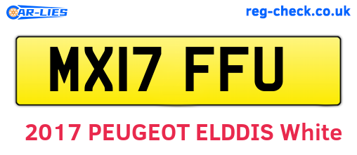 MX17FFU are the vehicle registration plates.