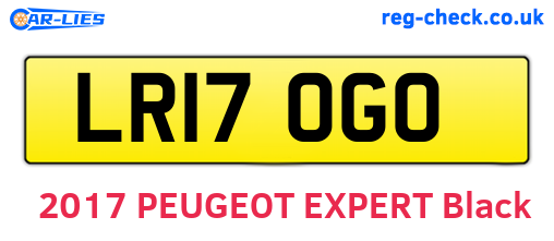 LR17OGO are the vehicle registration plates.