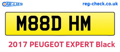 M88DHM are the vehicle registration plates.