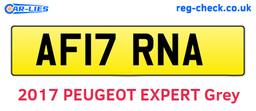AF17RNA are the vehicle registration plates.