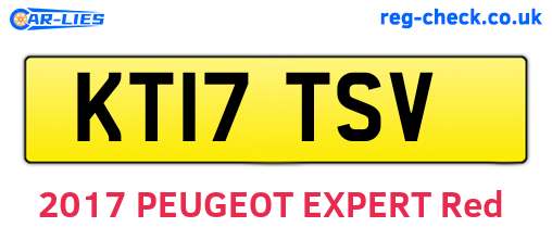 KT17TSV are the vehicle registration plates.