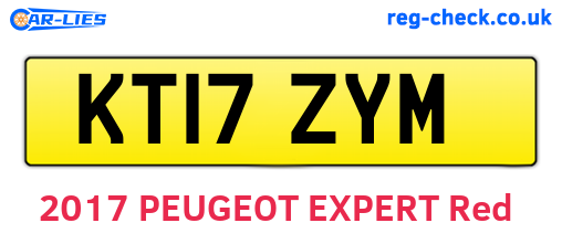 KT17ZYM are the vehicle registration plates.