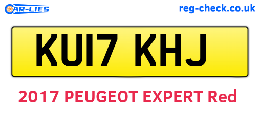 KU17KHJ are the vehicle registration plates.