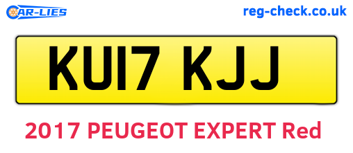 KU17KJJ are the vehicle registration plates.