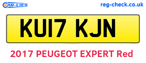 KU17KJN are the vehicle registration plates.