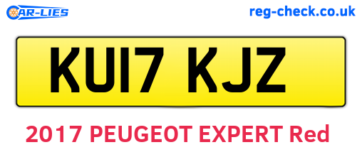 KU17KJZ are the vehicle registration plates.