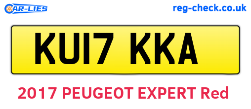 KU17KKA are the vehicle registration plates.
