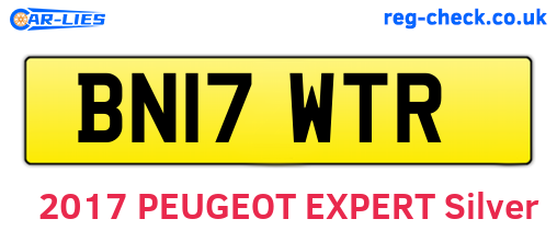 BN17WTR are the vehicle registration plates.