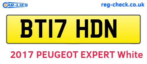 BT17HDN are the vehicle registration plates.