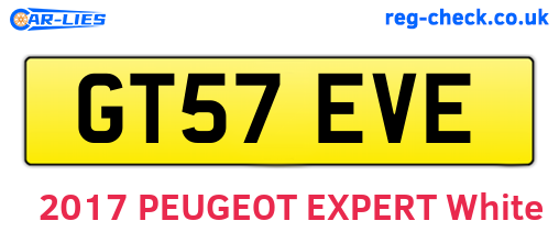 GT57EVE are the vehicle registration plates.