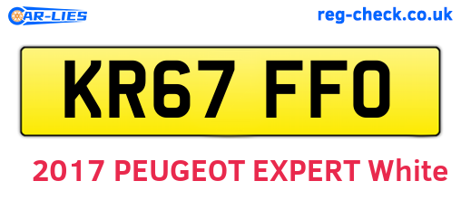 KR67FFO are the vehicle registration plates.