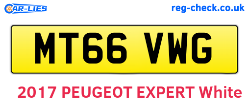MT66VWG are the vehicle registration plates.