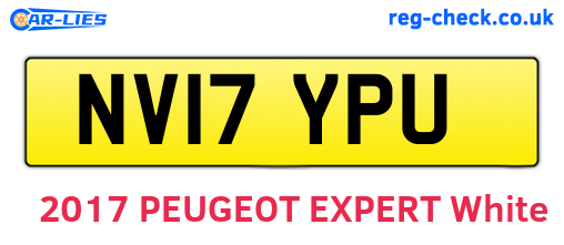 NV17YPU are the vehicle registration plates.