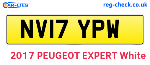 NV17YPW are the vehicle registration plates.