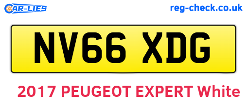 NV66XDG are the vehicle registration plates.