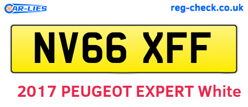 NV66XFF are the vehicle registration plates.