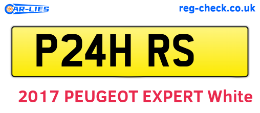 P24HRS are the vehicle registration plates.