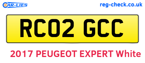 RC02GCC are the vehicle registration plates.