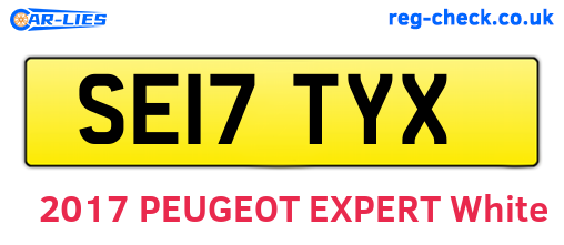 SE17TYX are the vehicle registration plates.
