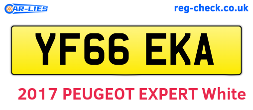 YF66EKA are the vehicle registration plates.