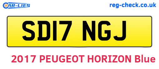 SD17NGJ are the vehicle registration plates.