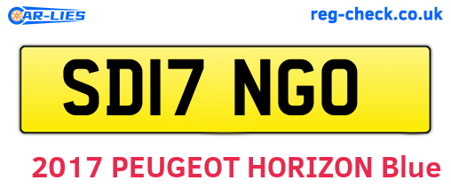 SD17NGO are the vehicle registration plates.