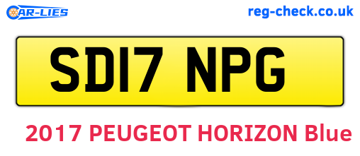SD17NPG are the vehicle registration plates.