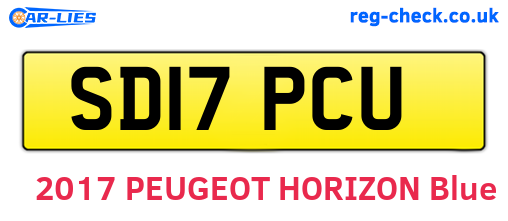 SD17PCU are the vehicle registration plates.