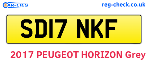 SD17NKF are the vehicle registration plates.