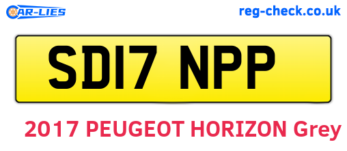 SD17NPP are the vehicle registration plates.