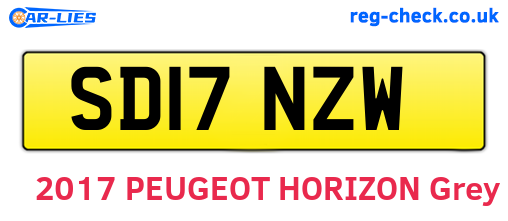 SD17NZW are the vehicle registration plates.