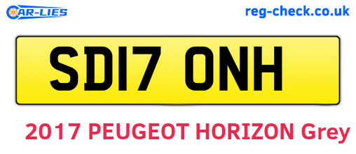 SD17ONH are the vehicle registration plates.