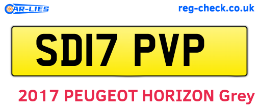 SD17PVP are the vehicle registration plates.