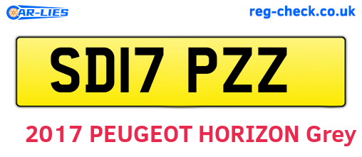 SD17PZZ are the vehicle registration plates.